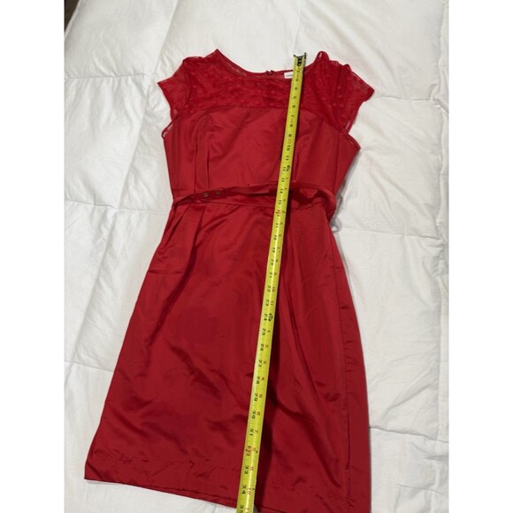 Kate Young Red Sleeveless Dress Size 10 - Picture 10 of 10